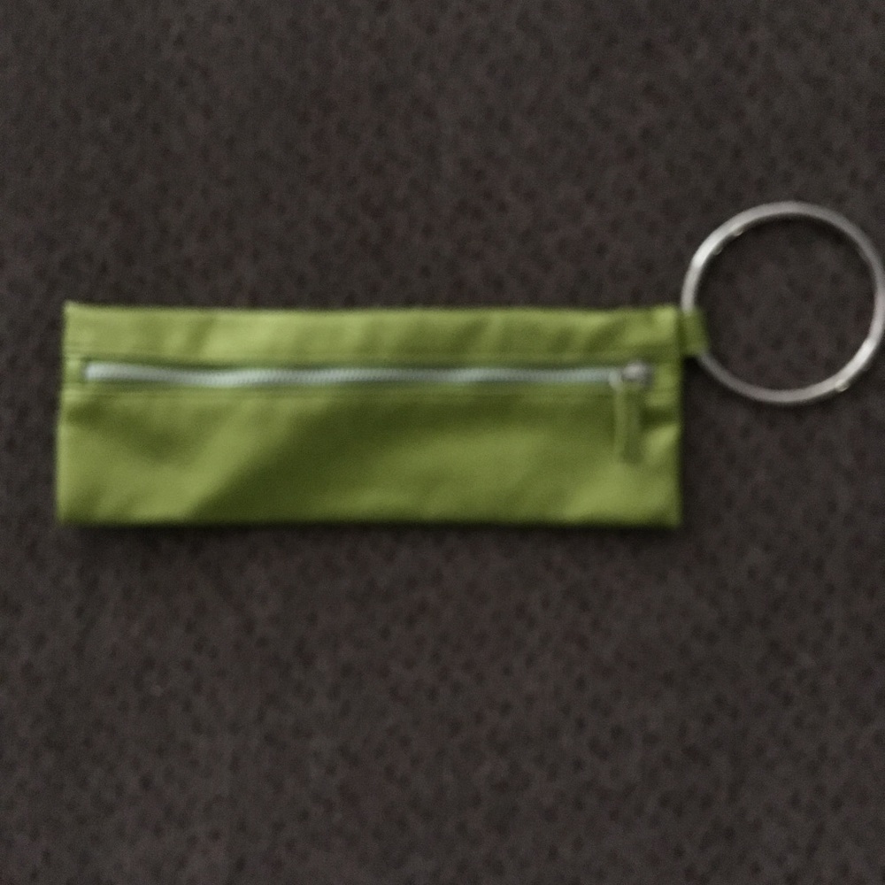 Metallic Lime Green Rectangular Wristlet